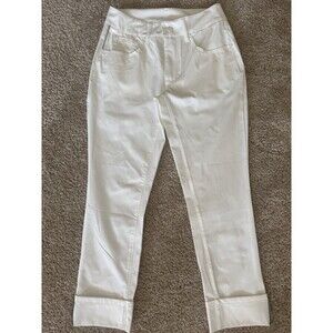 Tretorn White Reflective Pants Size 0 High Rise Cuffed Ankle Casual Chic